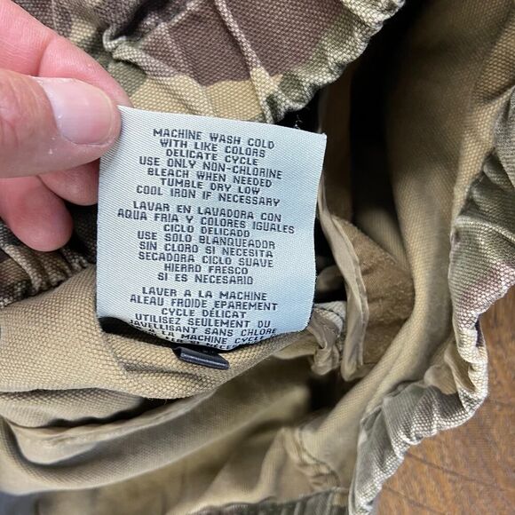 LEVI S Camo cargo oversized parka jacket bubble Trench canvas military coat - Picture 9 of 9